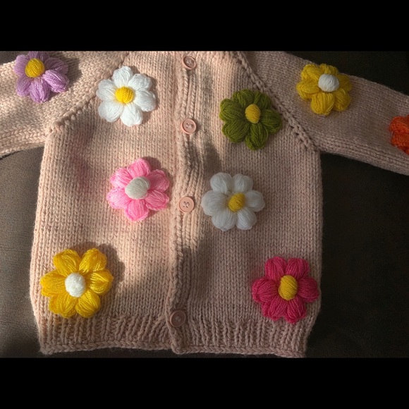 Handmade Girl Cardigan - Picture 1 of 8